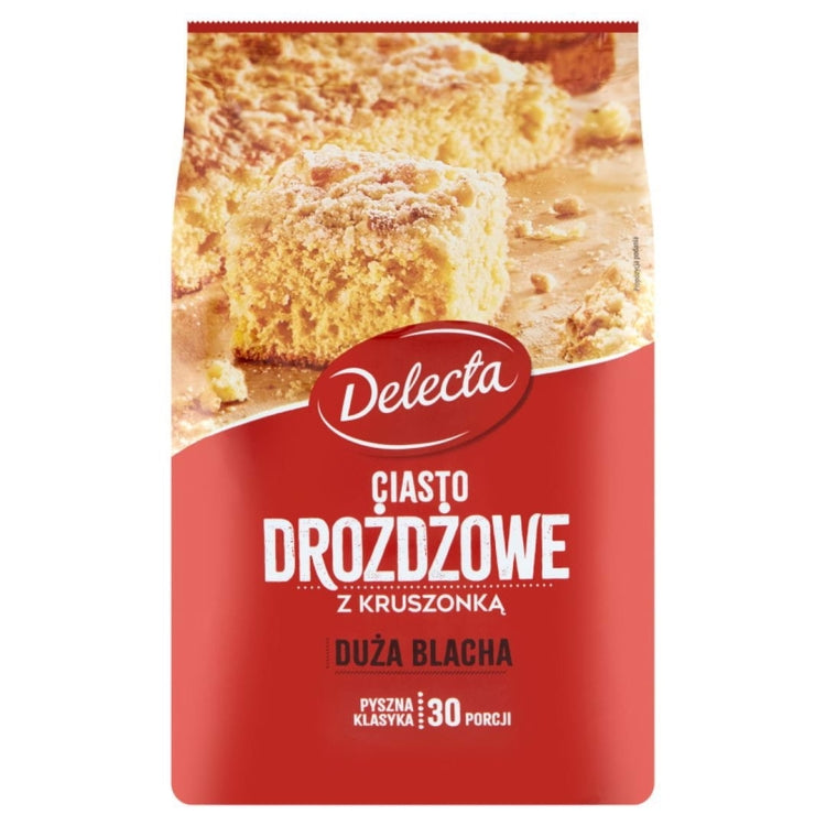 Duża Blacha Ciasto drożdżowe z kruszonką mieszanka do wypieku ciasta 600 g