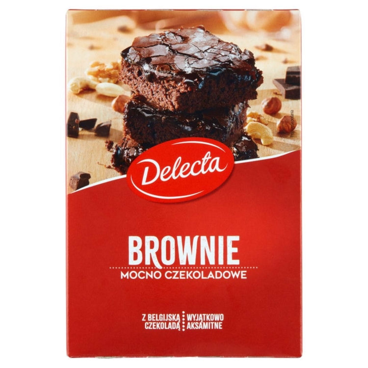 Delecta Brownie mocno czekoladowe mieszanka do wypieku ciasta 550 g
